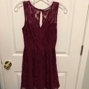 Charlotte Russe Burgundy Lace Dress - Sz S